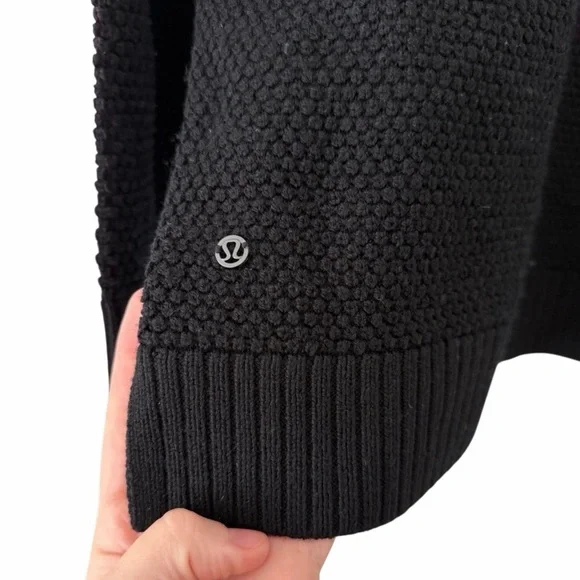 Lululemon Warm & Restore Black Sweater Merino Wool - Picture 5 of 6